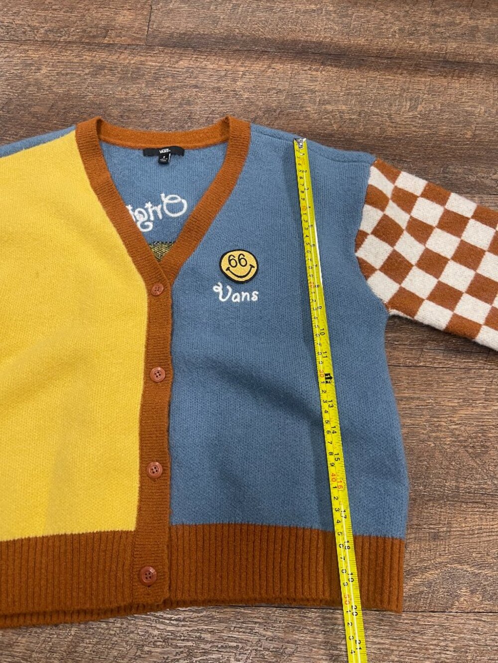 Vans Original Checkerboard Co. 66 Smiley Colorblock Cardigan Size S - Picture 3 of 9